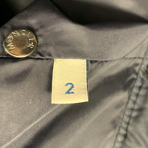 MONCLER Size S Navy Polyamide Blend Zip Up Jacket