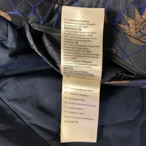 SCOTCH AND SODA Size S Black Navy & Gold Sun Polyester Blend Zip Up Jacket