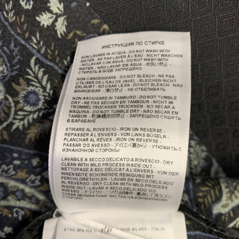 ETRO Size 44 Black Beaded Wool Shawl Collar Sport Coat