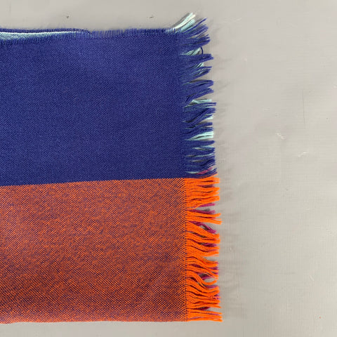NO BRAND Blue Orange & Red Window Pane Scarves
