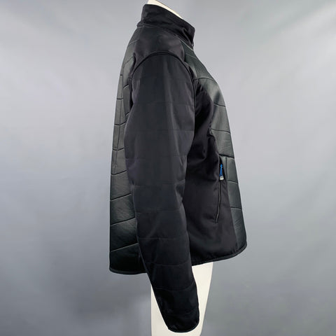 BMW Size 3XL Black Polyester Blend Quilted Zip Pockets Jacket