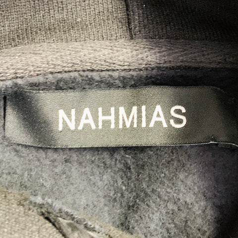 NAHMIAS Size L Black Cotton Silk Hooded Sweatshirt