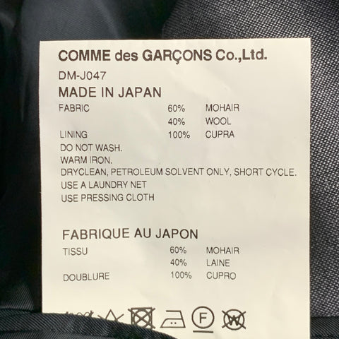 COMME des GARCONS Size M Grey Mohair Wool Notch Lapel Sport Coat