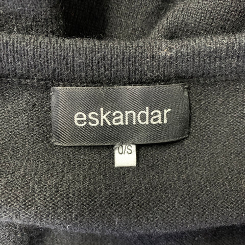 ESKANDAR M Size Black Cashmere Oversized Cardigan