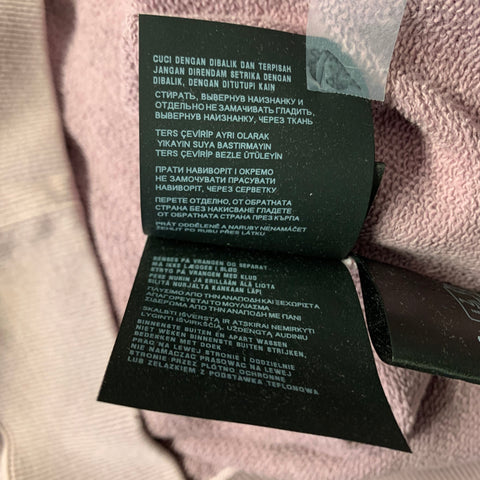 PRADA Size XL Lavender Dark Grey Distressed Cotton Crew Neck Sweatshirt