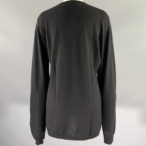 FRENCKENBERGER Size M Black Cashmere Pull On Crewneck Sweater