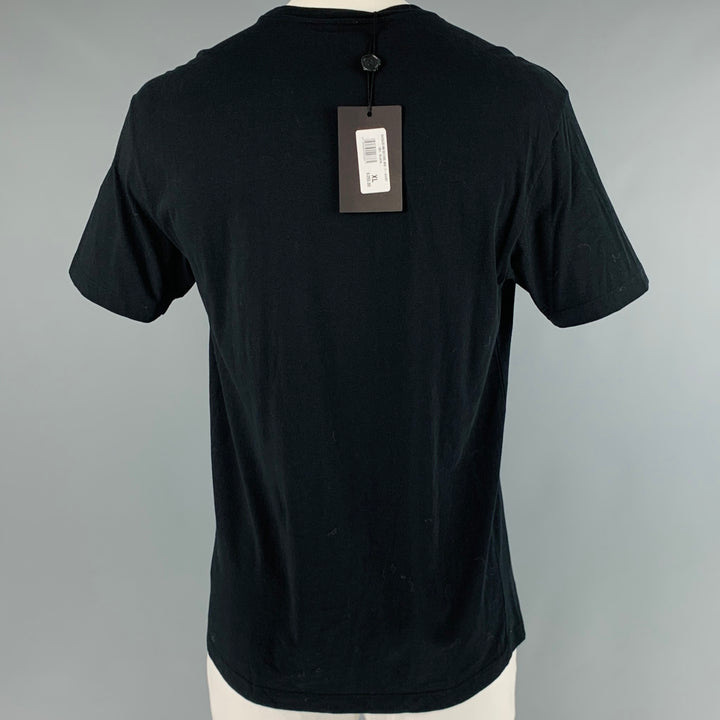 VIKTOR & ROLF Size XL Black Print Cotton One Pocket T-shirt