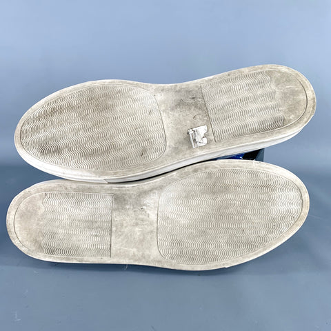 COMMON PROJECTS Size 11 Steel Blue Suede Lace-Up Sneakers