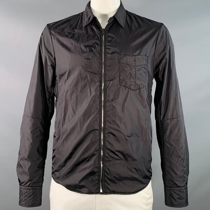 RAG & BONE Size L Black Nylon Pocket Shirt Jacket