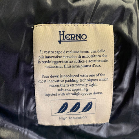 HERNO Size 6 Black Nylon Padded Hooded Jacket