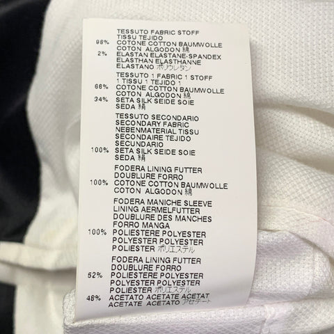 Veste de sport DSQUARED2 en coton mélangé vert olive et noir, taille 42, trois boutons, revers crantés