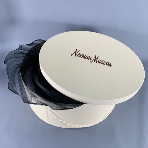 MARZI Black Nylon Straw Hat