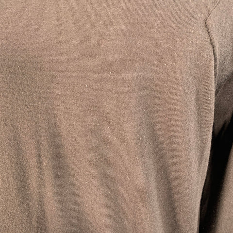 BOTTEGA VENETA Size L Brown Jersey Wool Long Sleeve Crew Neck Pullover