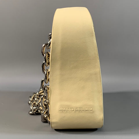 STAND STUDIO Cream Leather Cross Body Bag