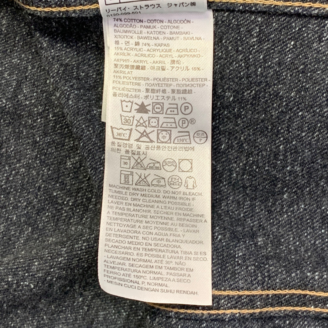 LEVI'S MADE & CRAFTED Size XL Indigo Denim Contrast Stitch Trucker Jacket