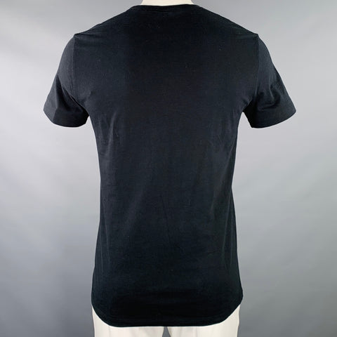 ALEXANDER MCQUEEN Size L Black Grey Skull Print Cotton Crew Neck T-shirt