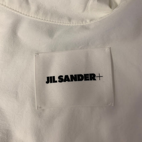 JIL SANDER Size S White Cotton Camp Short Sleeve Shirt
