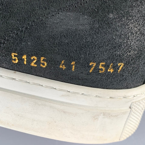 COMMON PROJECTS Size 8 Black Suede Low Top Sneakers