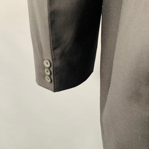 LLOYD & CO Size 46 Black Wool Single Breasted Coat