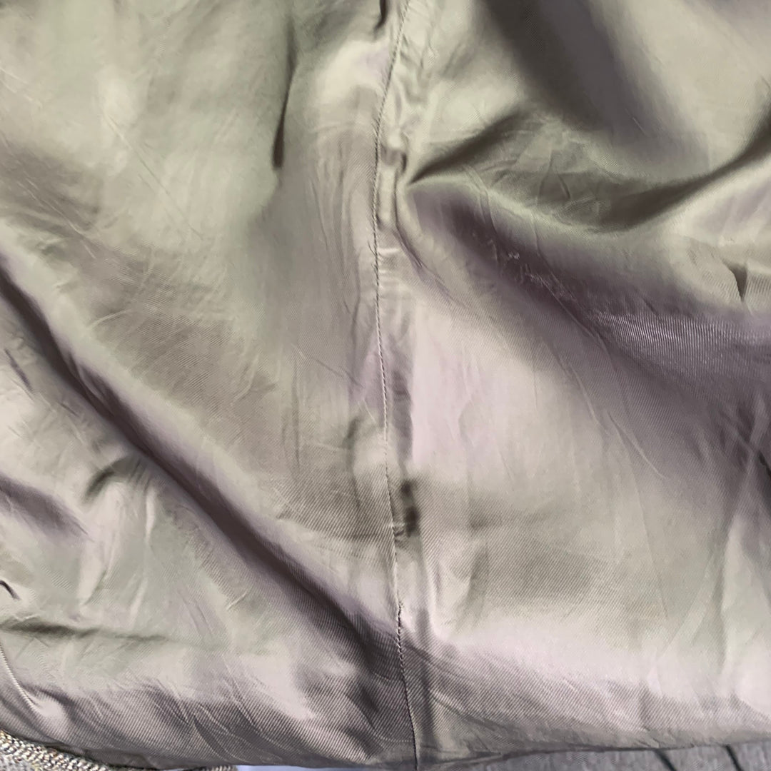 UNDERCOVER Size XL Brown Olive Herringbone Wool Coat