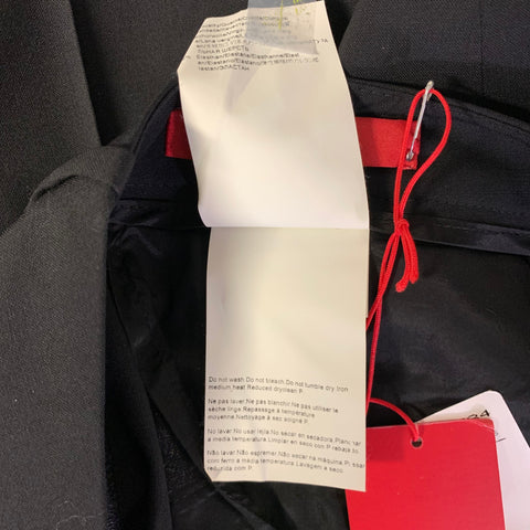HUGO BOSS Size 8 Black Wool Blend Flat Front Dress Pants