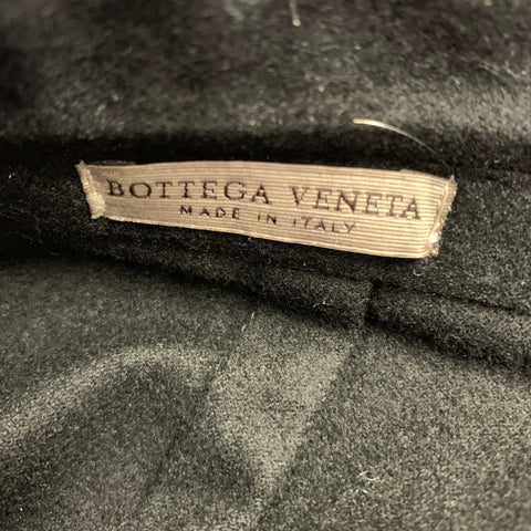 BOTTEGA VENETA Size 44 Black Mixed Materials Cashmere Biker Jacket