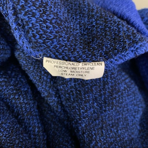 MISSONI Size S Blue Black Abstract Wool Blend Turtleneck Sweater