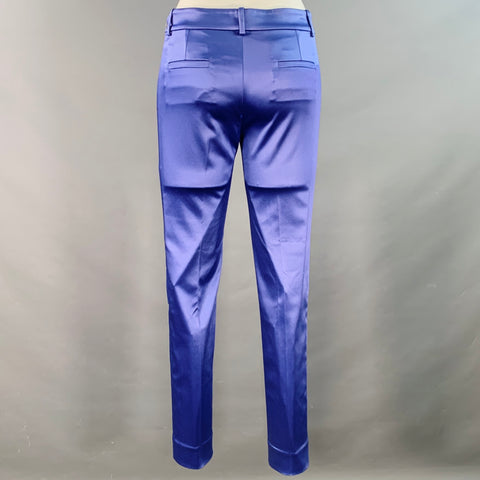 GIANNI VERSACE Size 4 Purple Acetate Blend Slim Tapered Dress Pants