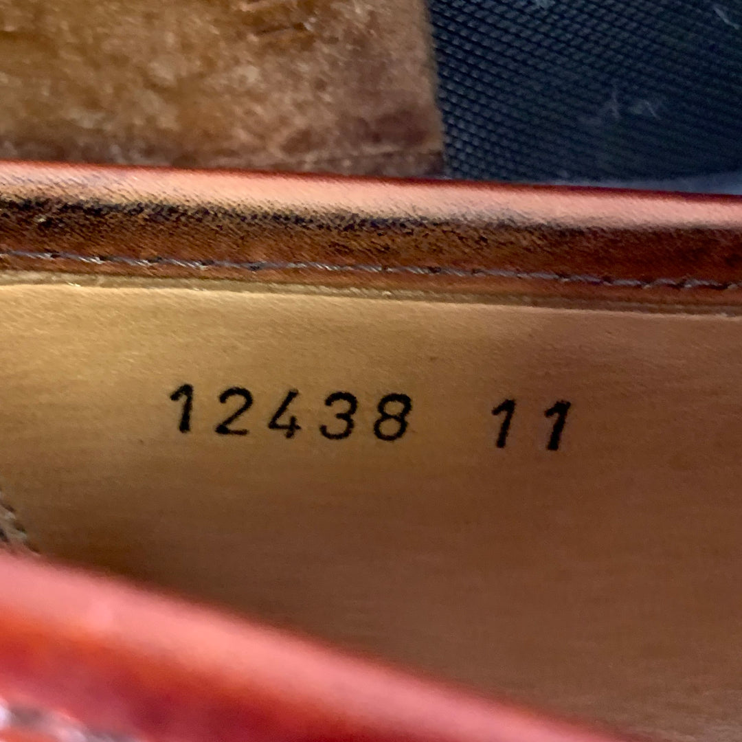 MAGNANNI Size 11 Brown Leather Penny Loafers