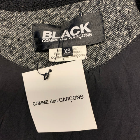 COMME des GARCONS BLACK Size XS Green Black & White Tweed Wool Nylon Jacket