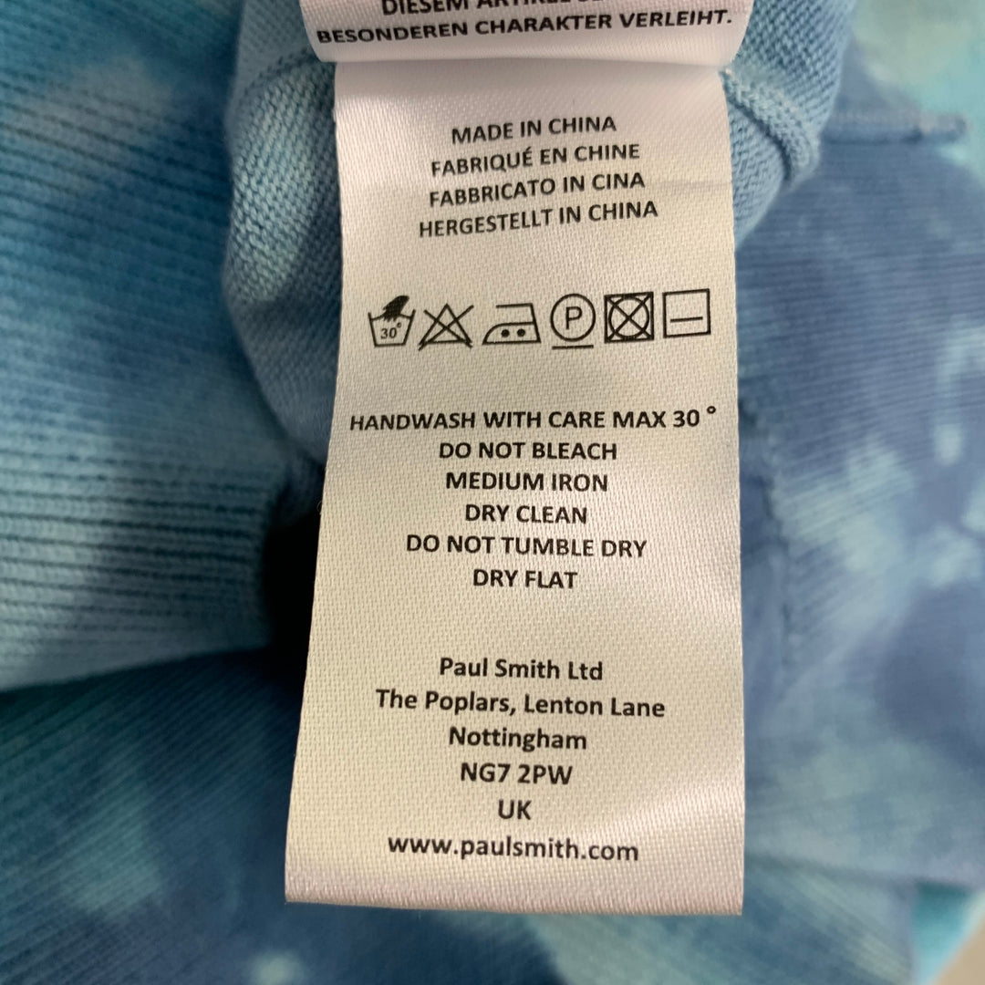 PS by PAUL SMITH Size L Blue Tie Dye Cotton Crew Neck Pullover