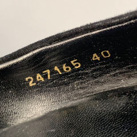GUCCI Size 10 Black Suede Stiletto Platform Heels Pumps