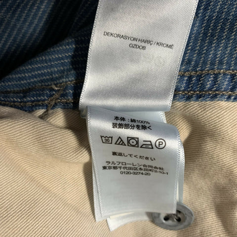 RRL by RALPH LAUREN S2025 Size 32 Blue White 7829597030001 Pinstripe Casual Pants