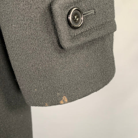 BILLY BLUE Size 48 Black Cashmere Single Breasted Coat