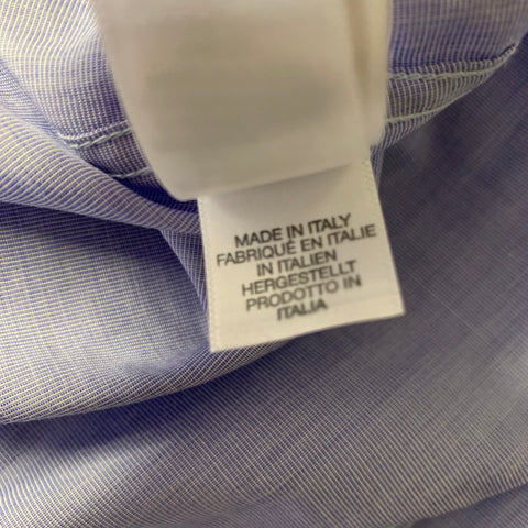 PAUL SMITH Size L Blue Cotton Button Up Long Sleeve Shirt