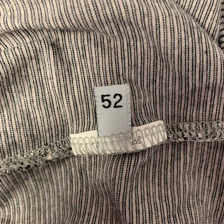 BARENA Size XL White Black Stripe Long Sleeve Knit Shirt