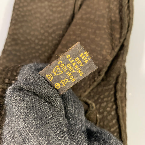 LORO PIANA Size L Brown Capybara Leather Gloves