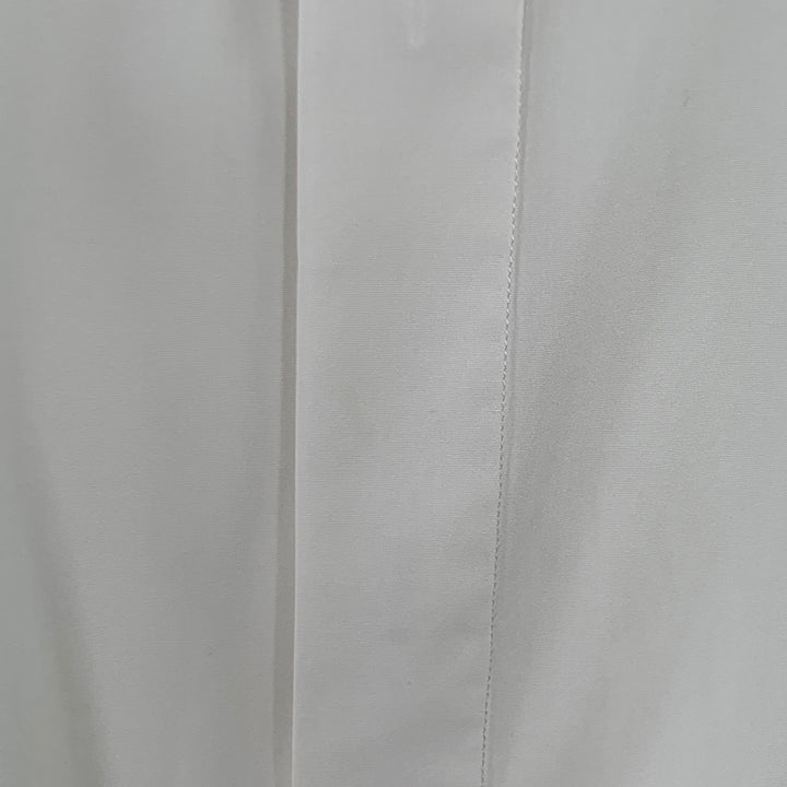 VALENTINO Size M White Cotton Hidden Buttons Long Sleeve Shirt