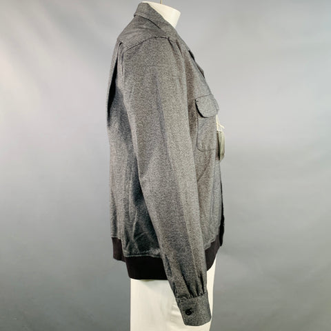 ENGINEERED GARMENTS Size L Grey Black Heather Cotton Blend Two Pockets Jacket