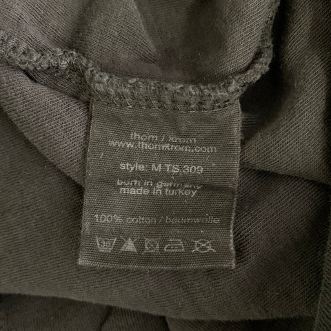 THOM KROM Size L Black Patchwork Cotton Crew-Neck Pullover