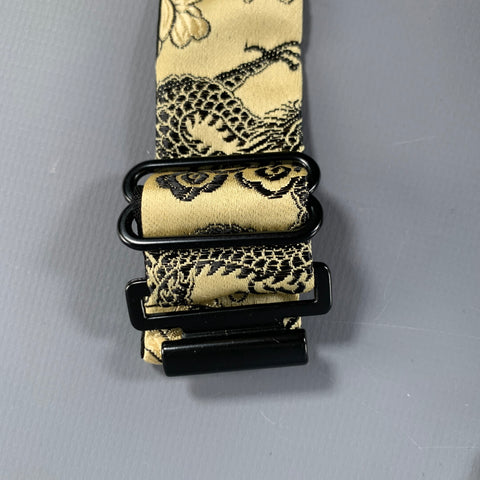 BARUCH SHEMTOV Gold Black Chinoiserie Cummerbund
