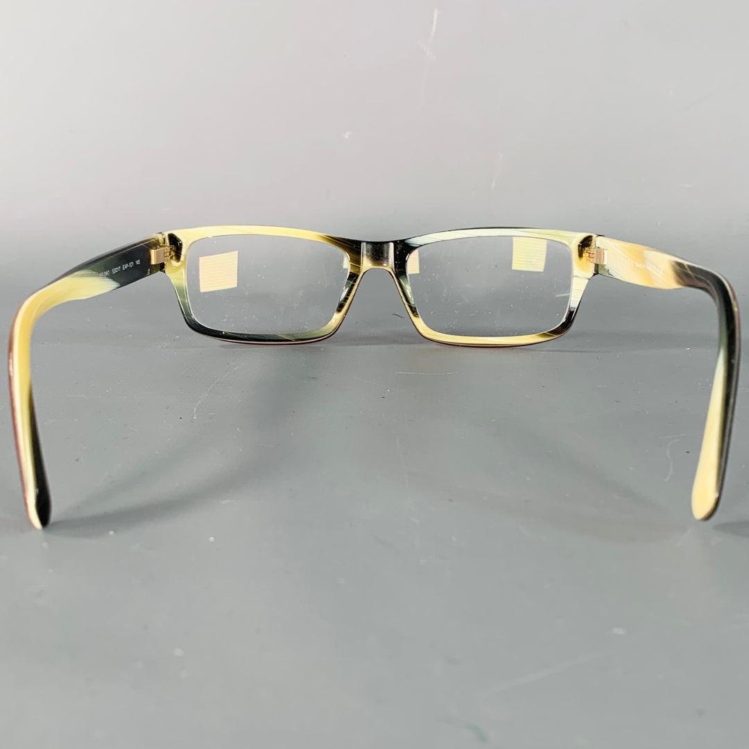 PRADA Brown Cream Acetate Marbled Eyewear Readers
