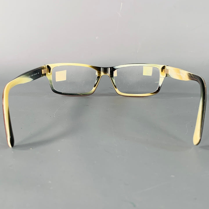 PRADA Brown Cream Acetate Marbled Eyewear Readers