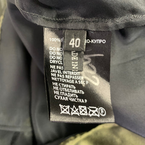 HAIDER ACKERMANN Size 8 Olive Green Rayon Jacket