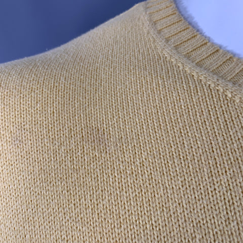 POLO by RALPH LAUREN Size XL Yellow Knit Cotton Crew Neck Pullover