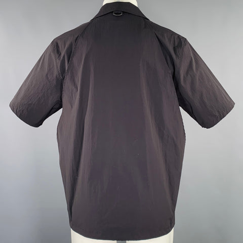 GLR Size S Black Nylon Blend Short Sleeve Shirt