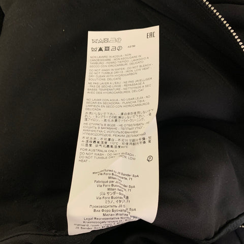 JIL SANDER Size 38 Black Wool Zip Up Jumpsuits & Overalls