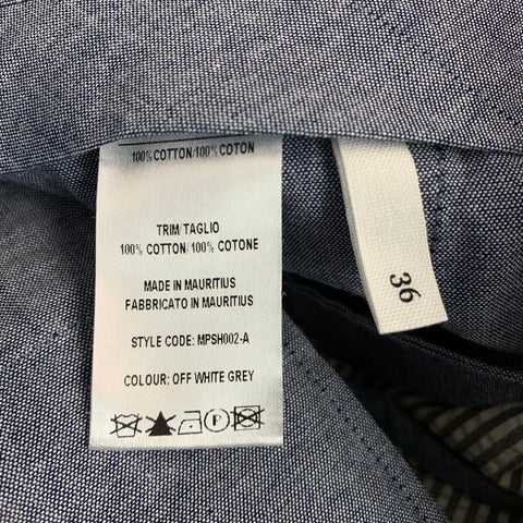 MR P. Size 42 White Grey Seersucker Cotton Single Breasted Shorts Suit