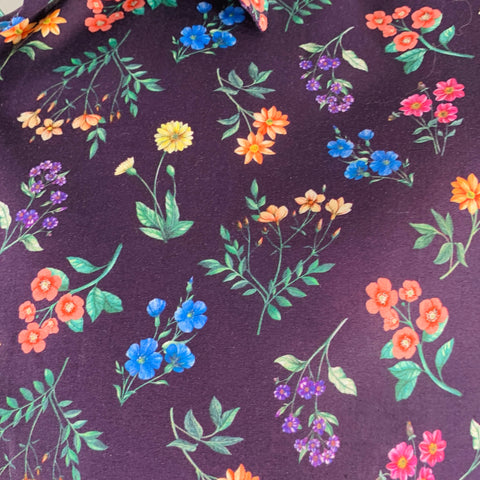 PAUL SMITH Size XL Black Multi Color Floral Button Up Long Sleeve Shirt