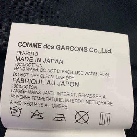 COMME des GARCONS HOMME PLUS Size XS Black Studded Cotton Long Sleeve Shirt